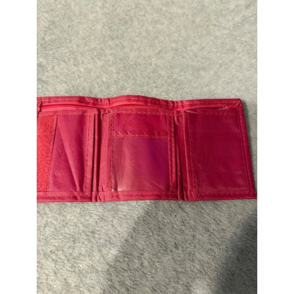 Hannah Montana Disney Pink Trifold Wallet Y2K Miley Cyrus Nylon ID Window Zip